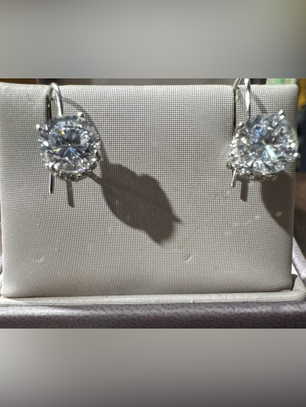Sparkly clear stone with a bright silver-tone finishClassic White Crystal Drop